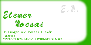 elemer mocsai business card
